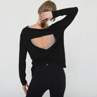 Stylish Open back nursing top long sleeve, sweat and milk