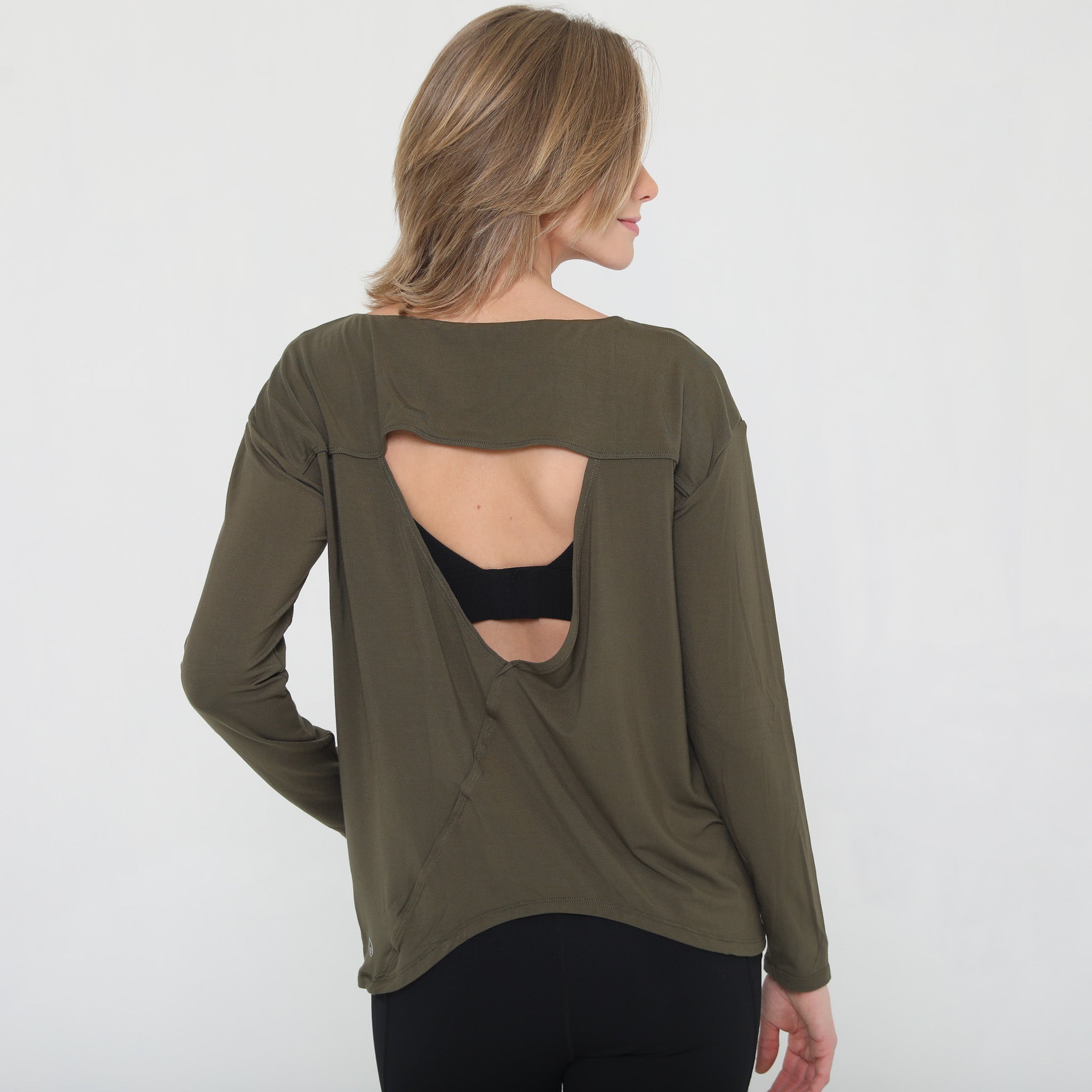 Stylish open back nursing top long sleeve, loose fit, Sweat and Milk