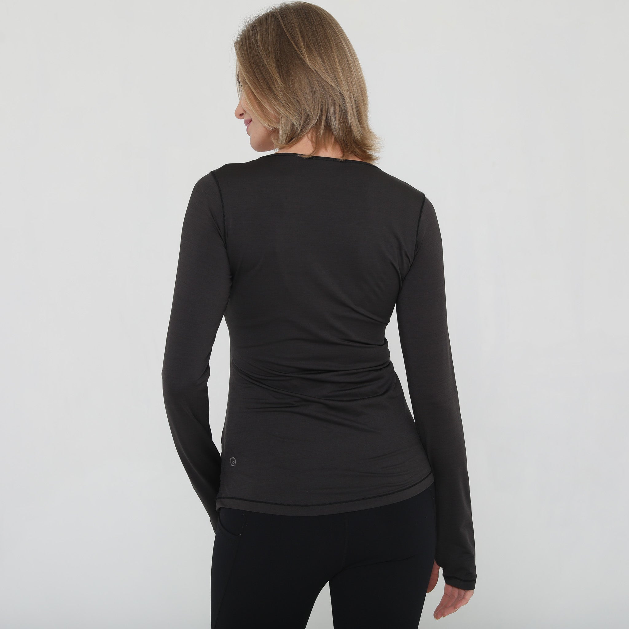 Olivia During & After Crossover Layering Long Sleeve Top (Noir) – Sweat and  Milk LLC