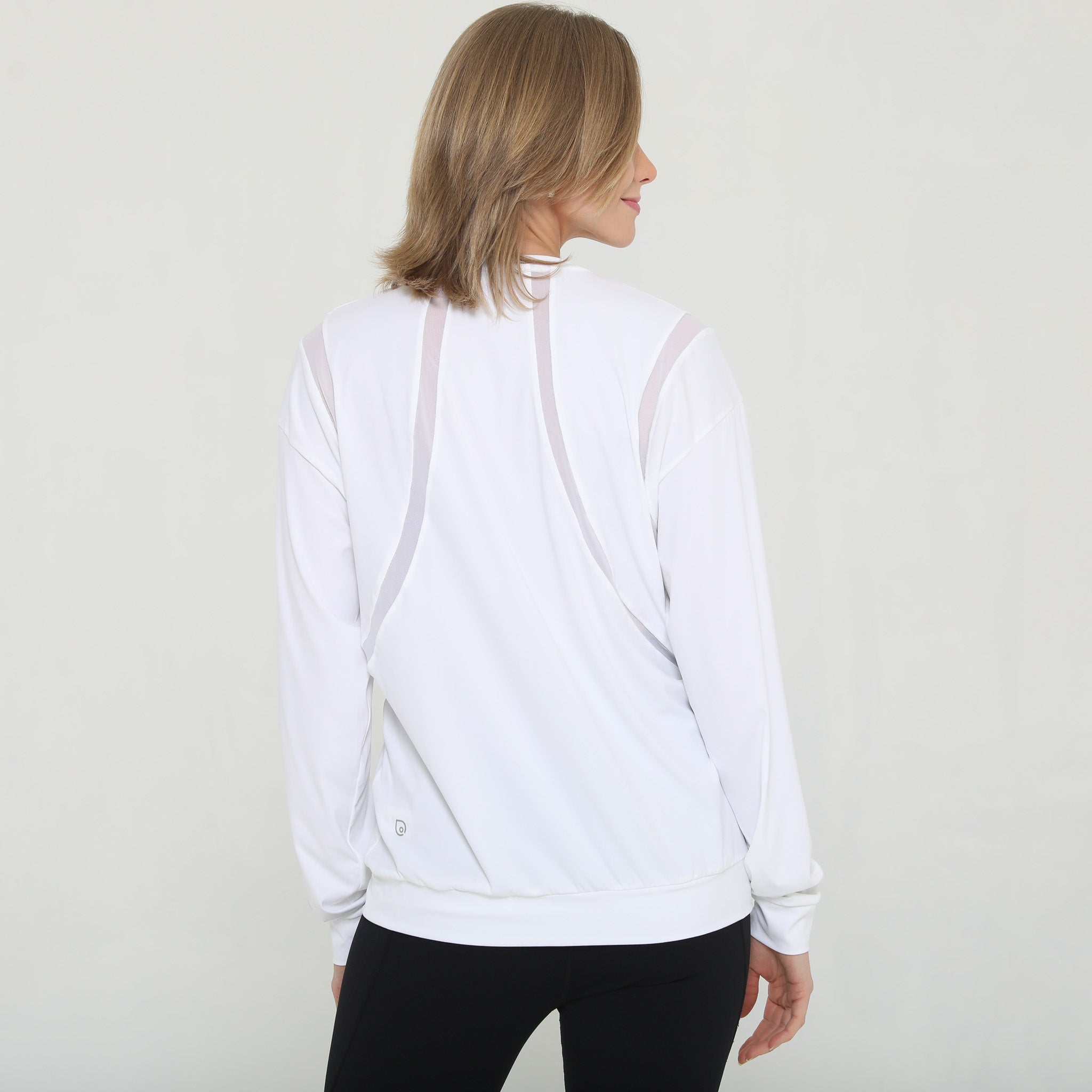 Stylish mesh nursing top long sleeve with zippers, sweat and milk