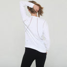 Stylish mesh nursing top long sleeve with zippers, sweat and milk