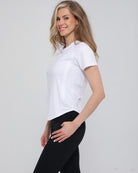 mira running nursing tee, sweat and milk