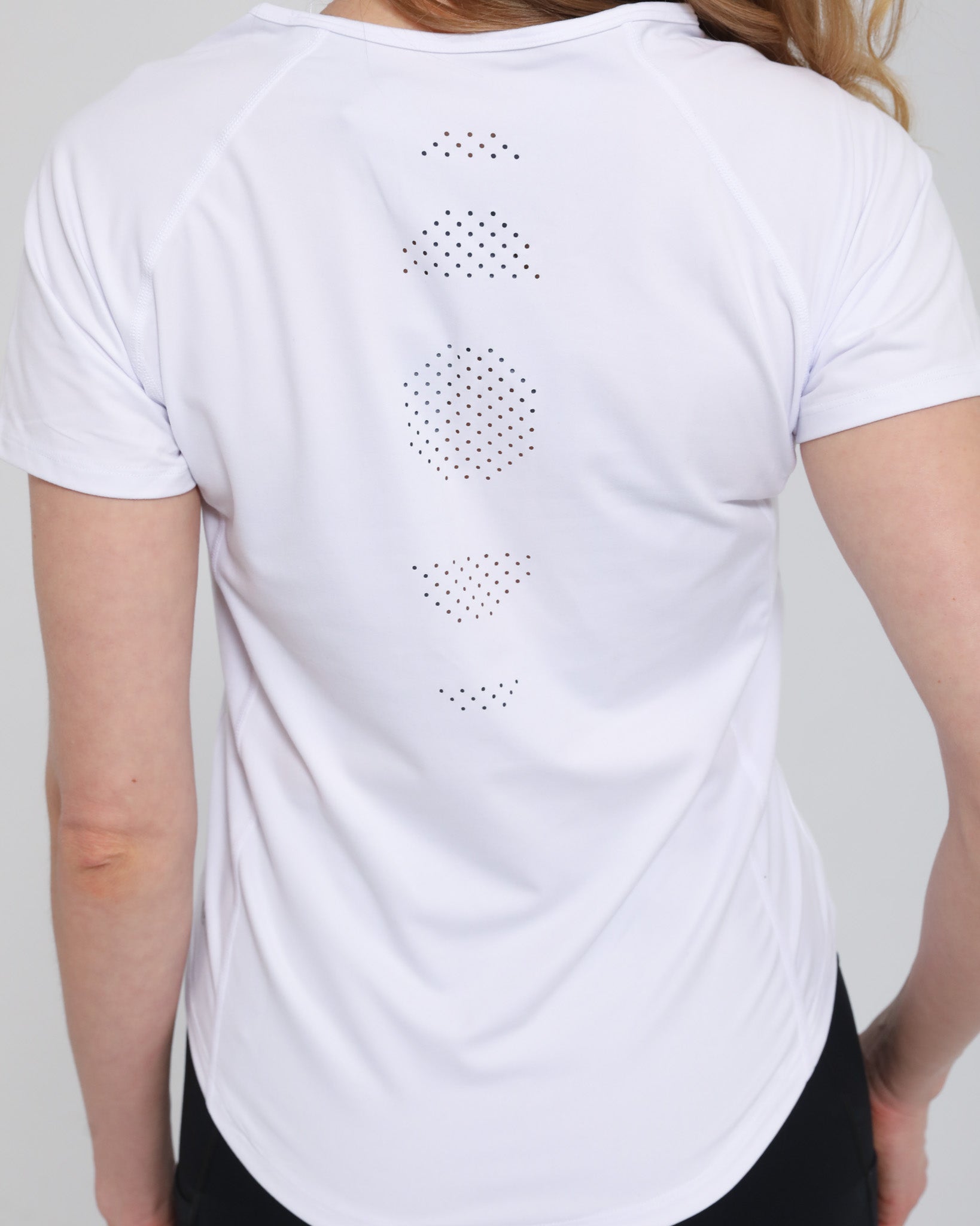 mira running nursing tee, sweat and milk