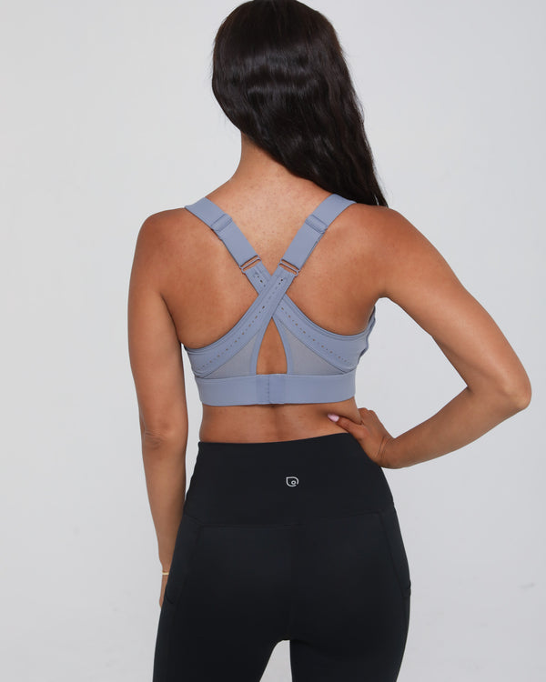 Venice 5 Ultimate Support Full Coverage Nursing & Pumping Sports Bra (Chai) in Solar Gray