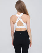 Chloe 4 bra back view – strappy racerback and adjustable band – Sweat and Milk