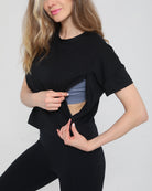 Abigail nursing tee, short sleeve, sweat and milk