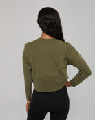 Lyah softtreme nursing sweatshirt pullover, back shot, sweat and milk
