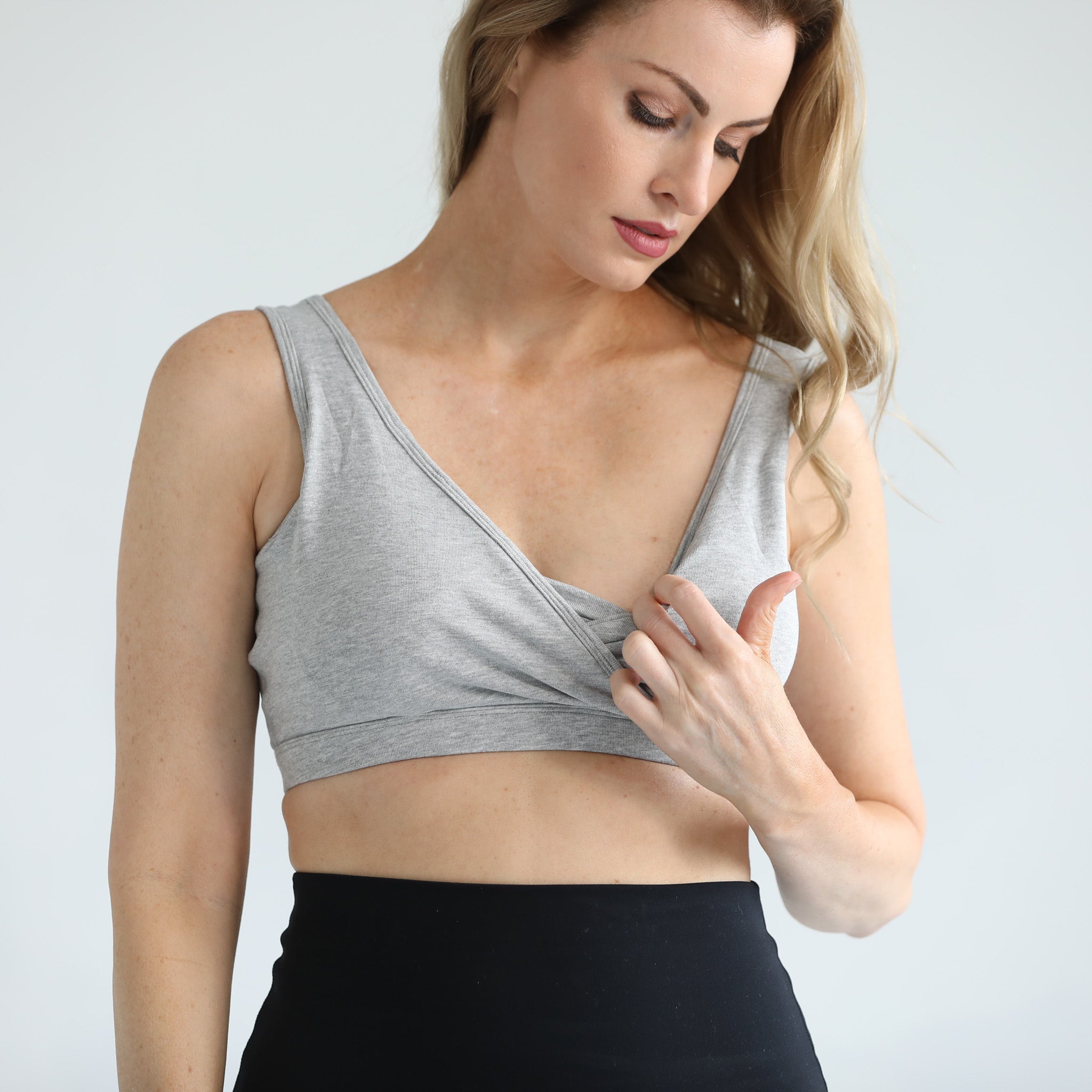 Sleep nursing and pumping bra, sweat and milk