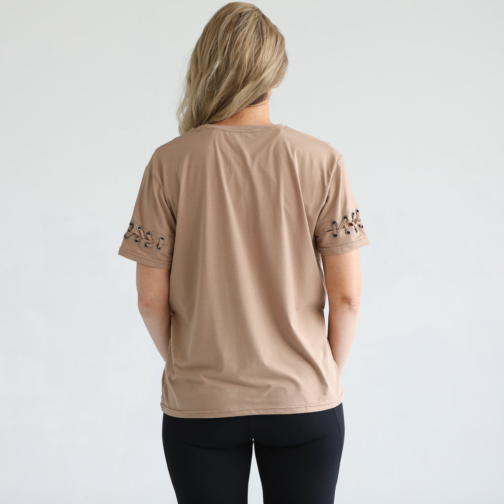 loose fit nursing t shirt with zippers, sweat and milk