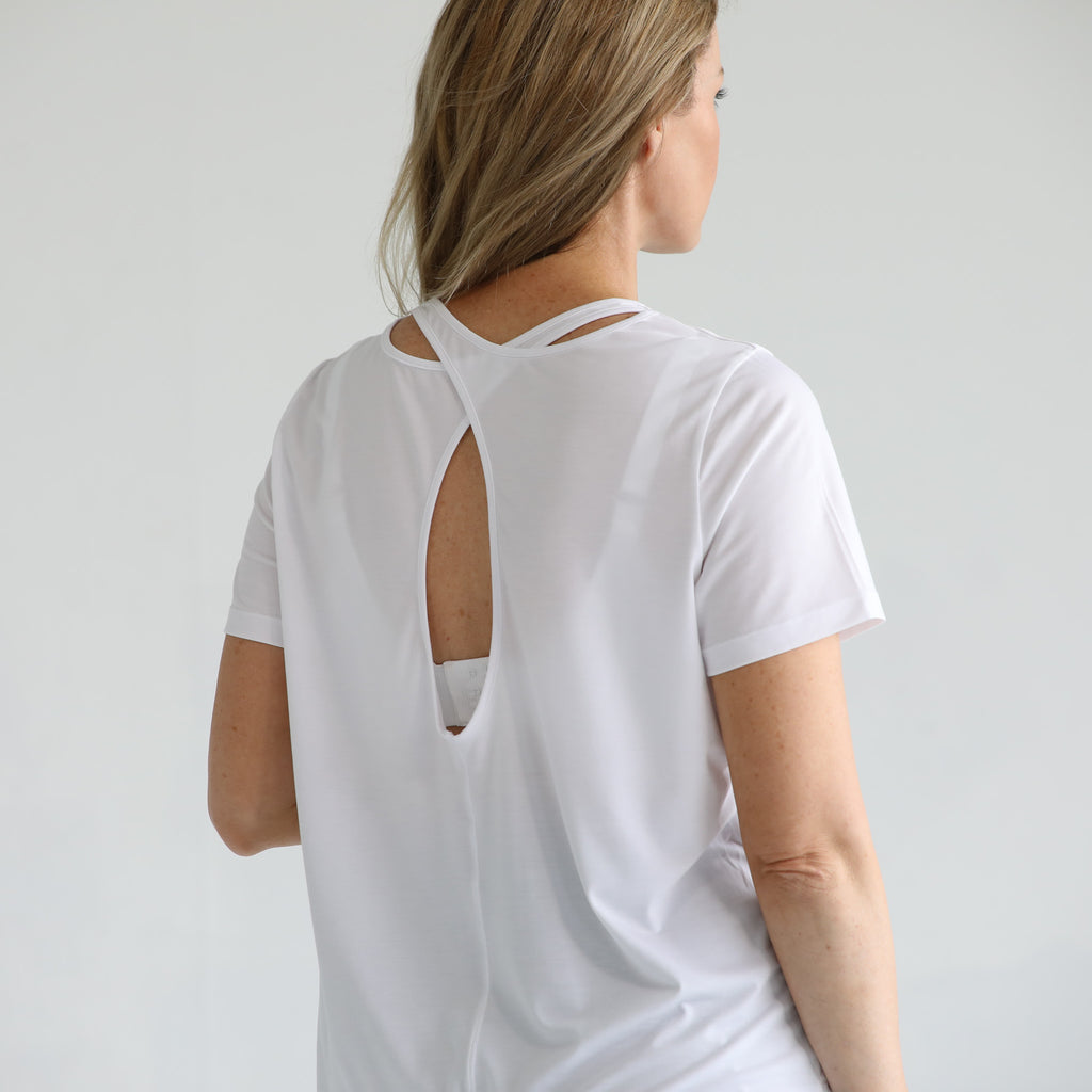 Harper nursing Tee with zippers, loose fit, sweat and milk