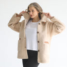Sherpa jacket, sweat and milk