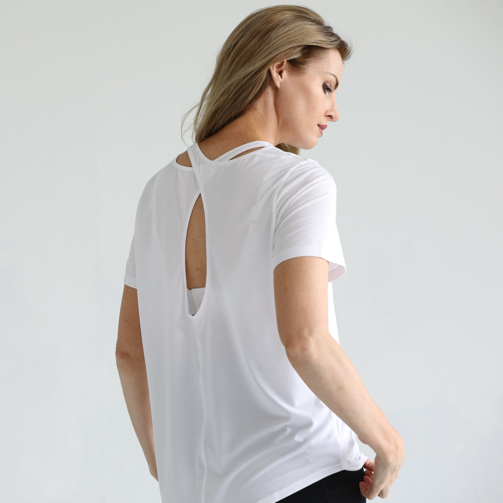 Harper nursing Tee with zippers, loose fit, sweat and milk