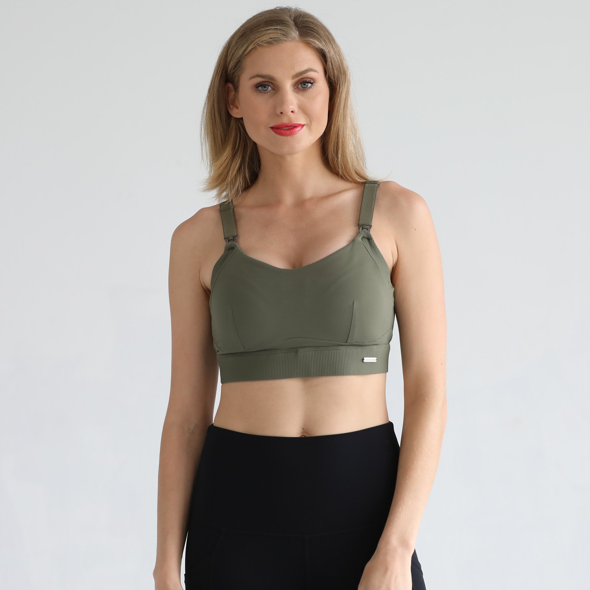 Maeve high impact nursing and pumping sports bra, sweat & milk