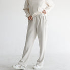 wide legged pants, sweat and milk