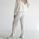 wide legged pants, sweat and milk