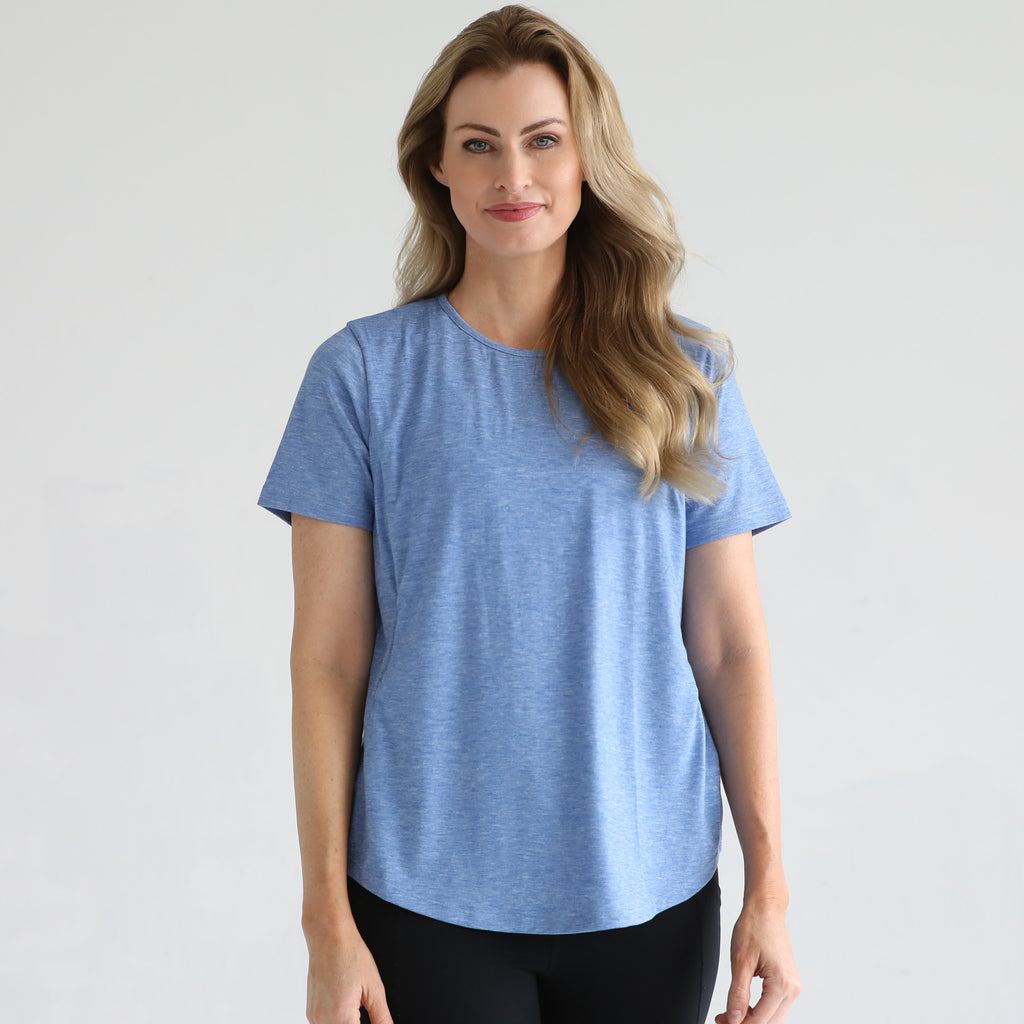 Harper nursing Tee with zippers, loose fit, sweat and milk