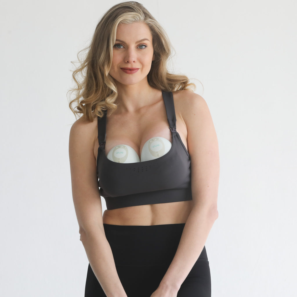 high impact adjustable nursing sports bras for large chested moms, sweat and milk