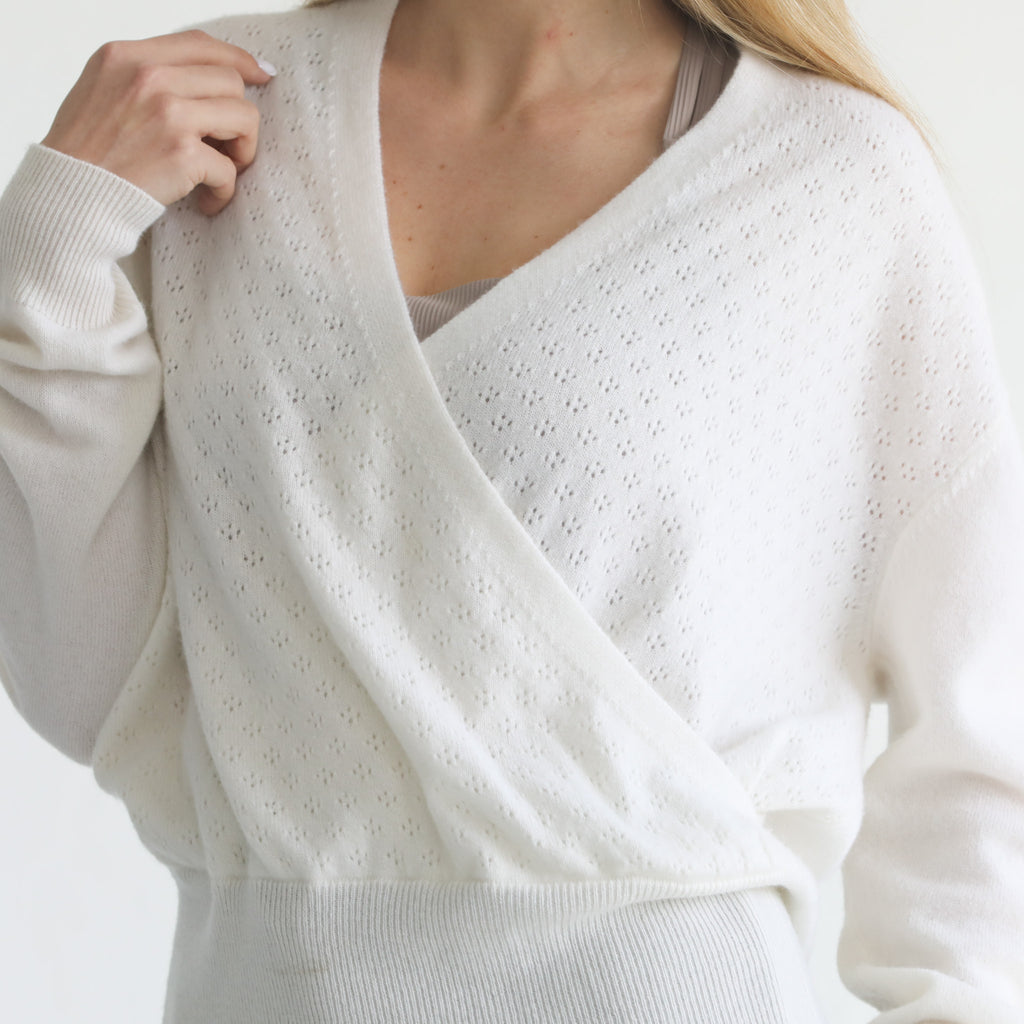 100% cashmere sweater for nursing