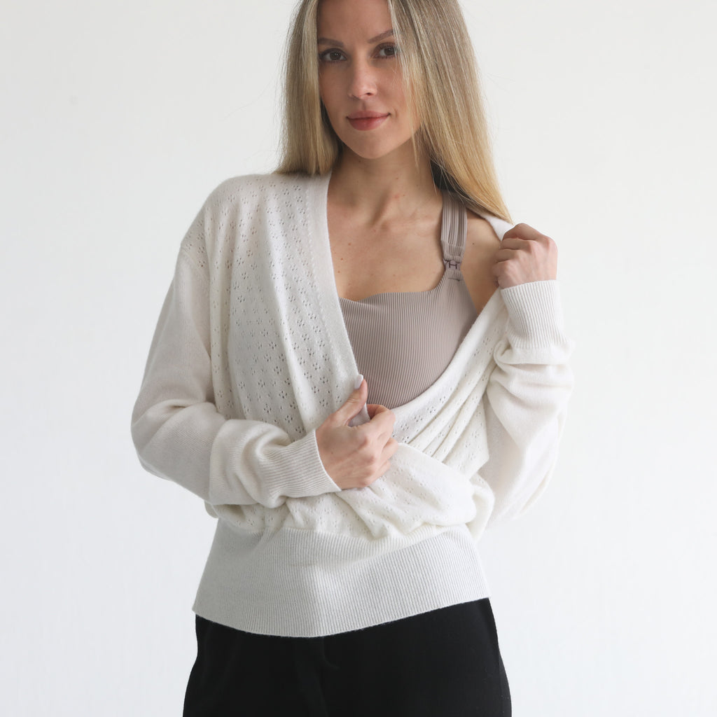 100% cashmere sweater for nursing