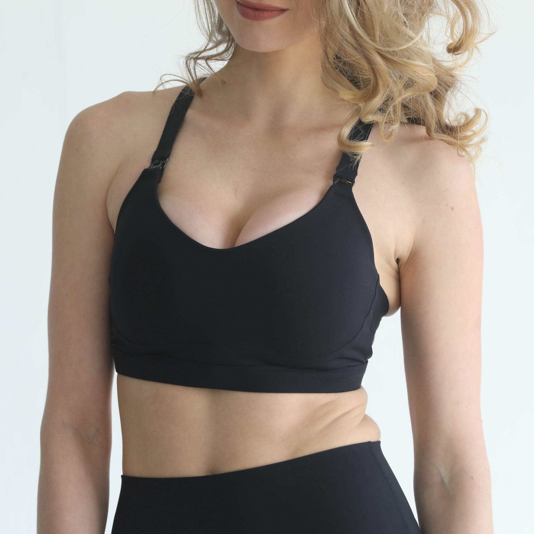 high support molded up nursing sports bra, adjustable, large chested mom, sweat and milk