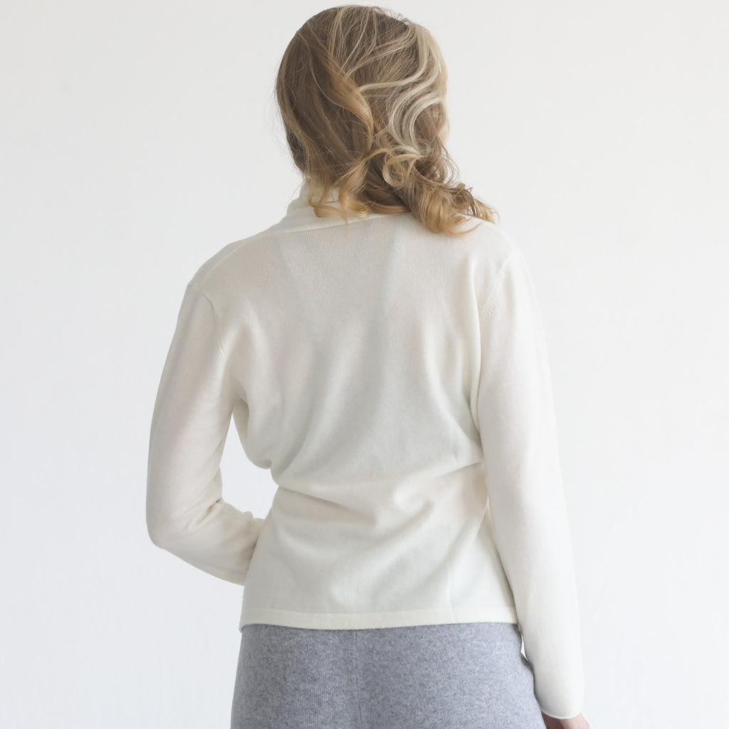 100% cashmere wrap sweater nursing crossover