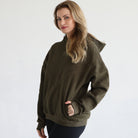 Oversized nursing and pregnancy hoodie, sweat and milk