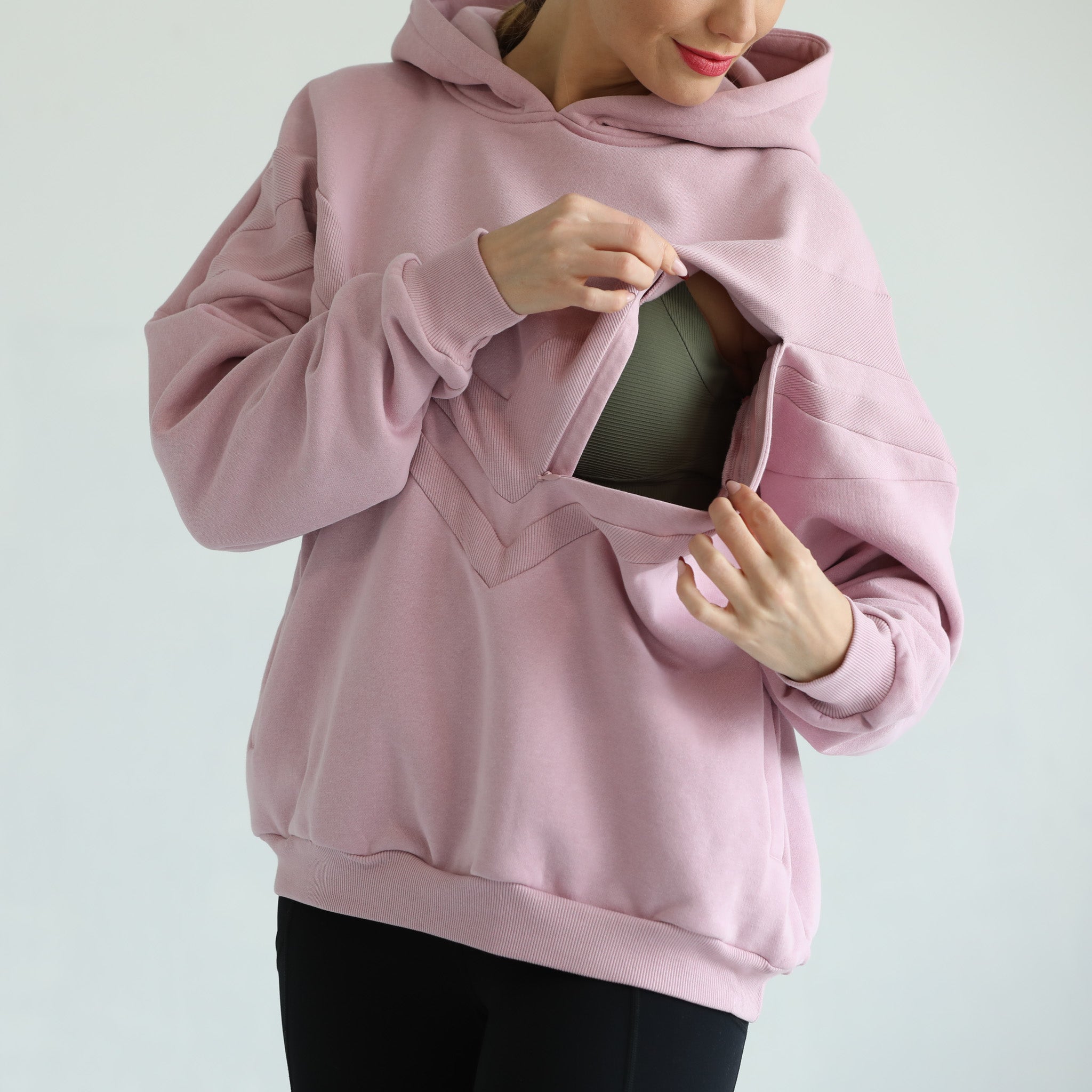 Oversized nursing and pregnancy hoodie, sweat and milk
