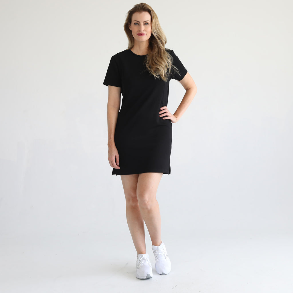 Nursing Tshirt Dress with zippers, Sweat and Milk