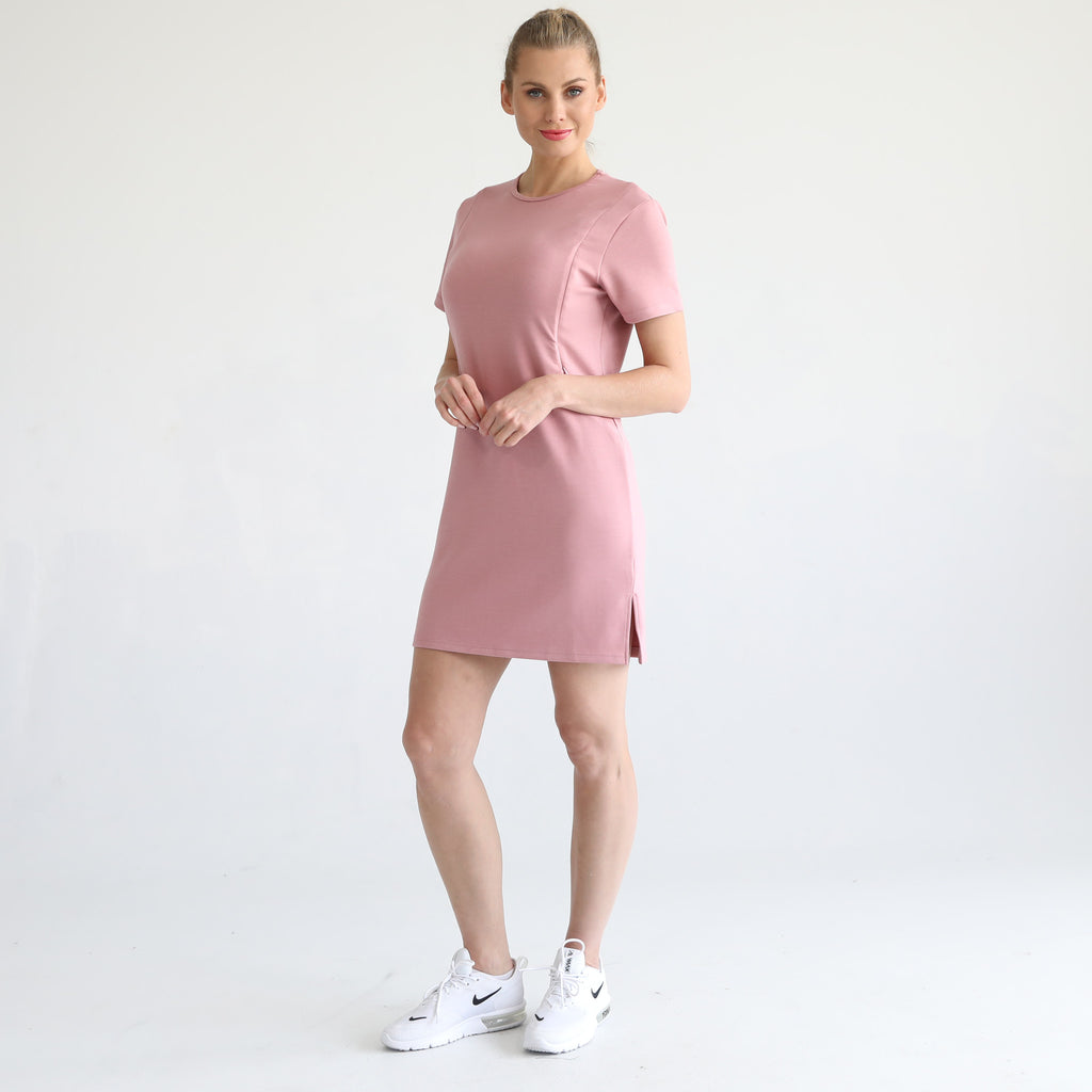 Nursing Tshirt Dress with zippers, Sweat and Milk