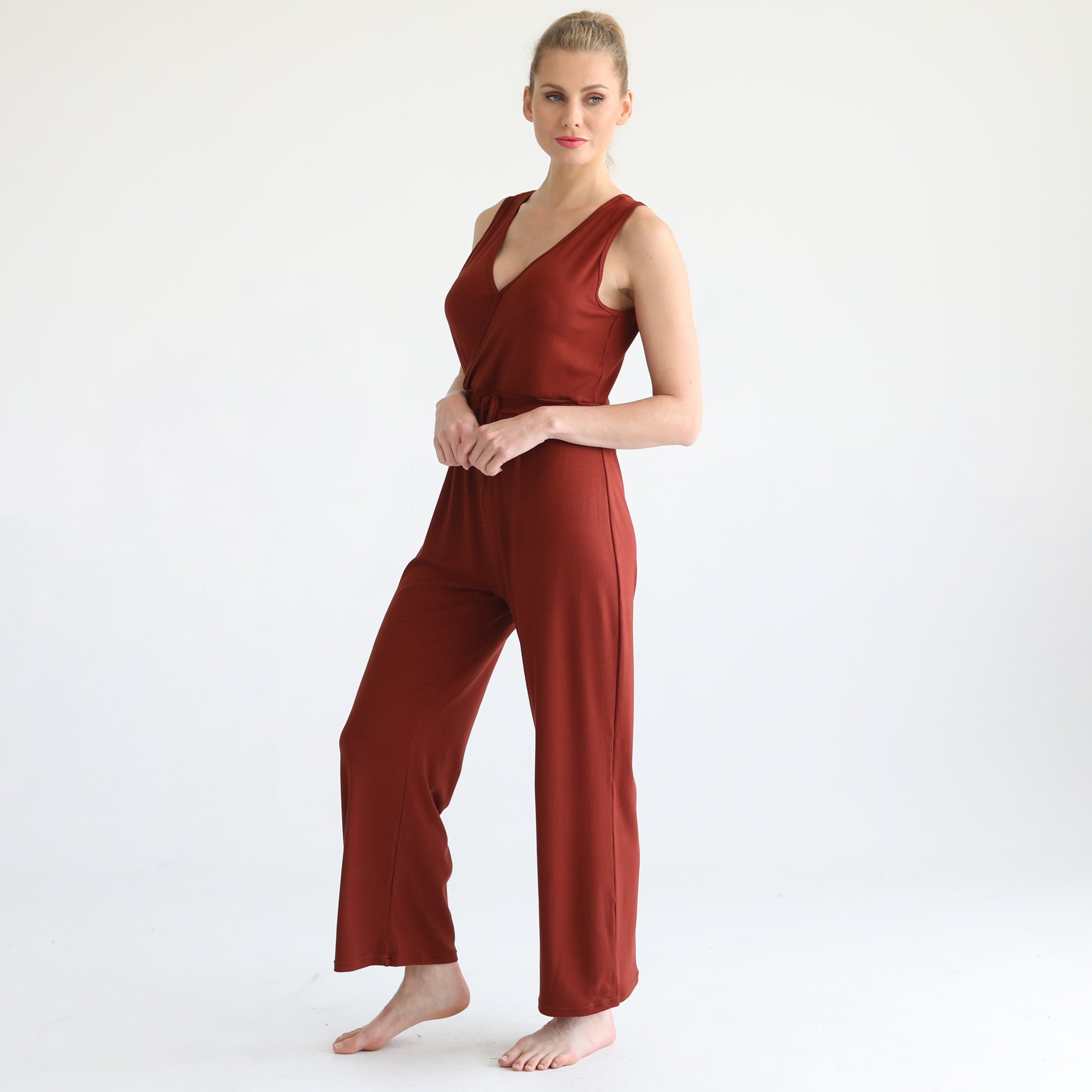 Nursing friendly jump suit, wide legged, sweat and milk