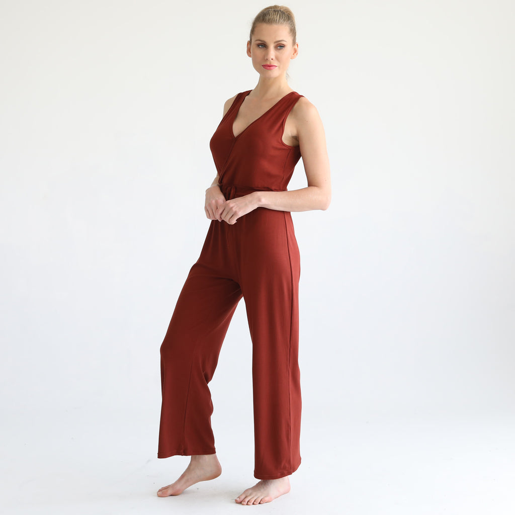 Nursing friendly jump suit, wide legged, sweat and milk