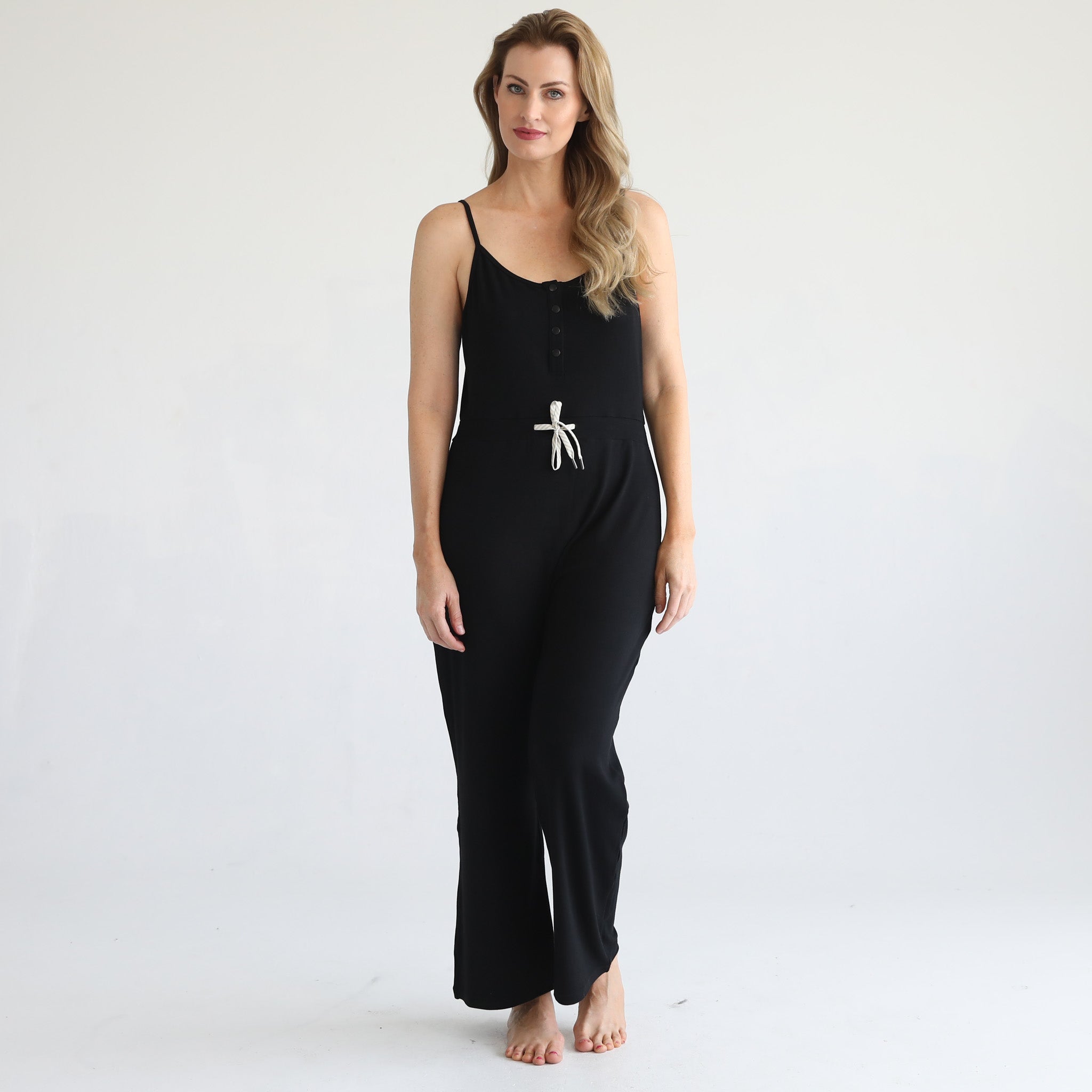 Nursing friendly jump suit, wide legged, sweat and milk