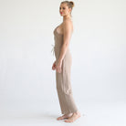 Nursing friendly jump suit, wide legged, sweat and milk
