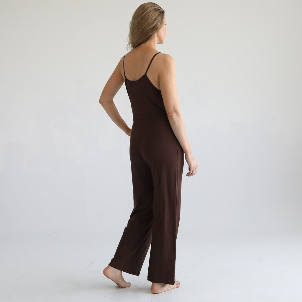 Nursing friendly jump suit, wide legged, sweat and milk