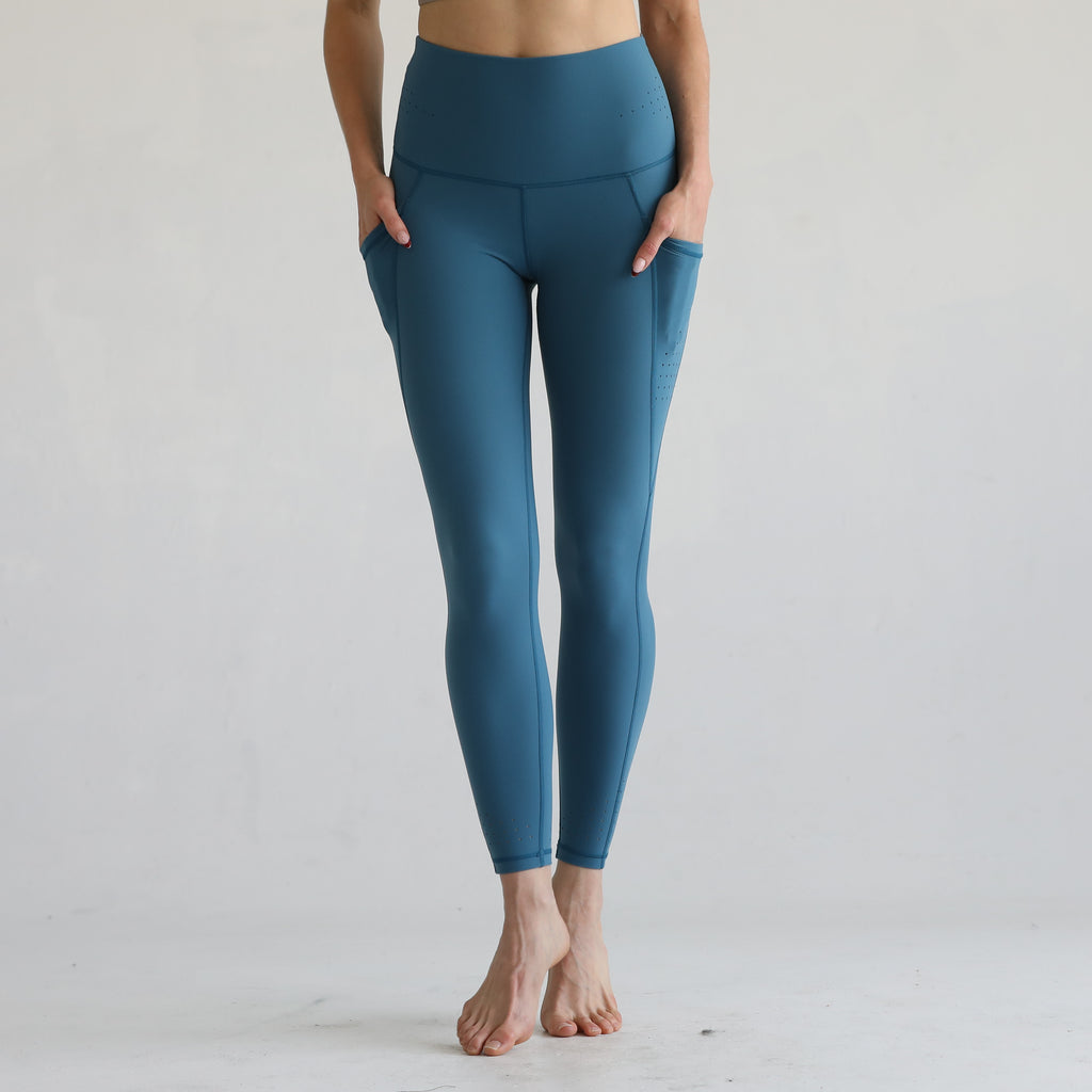 postpartum yoga leggings with pockets, sweat and milk