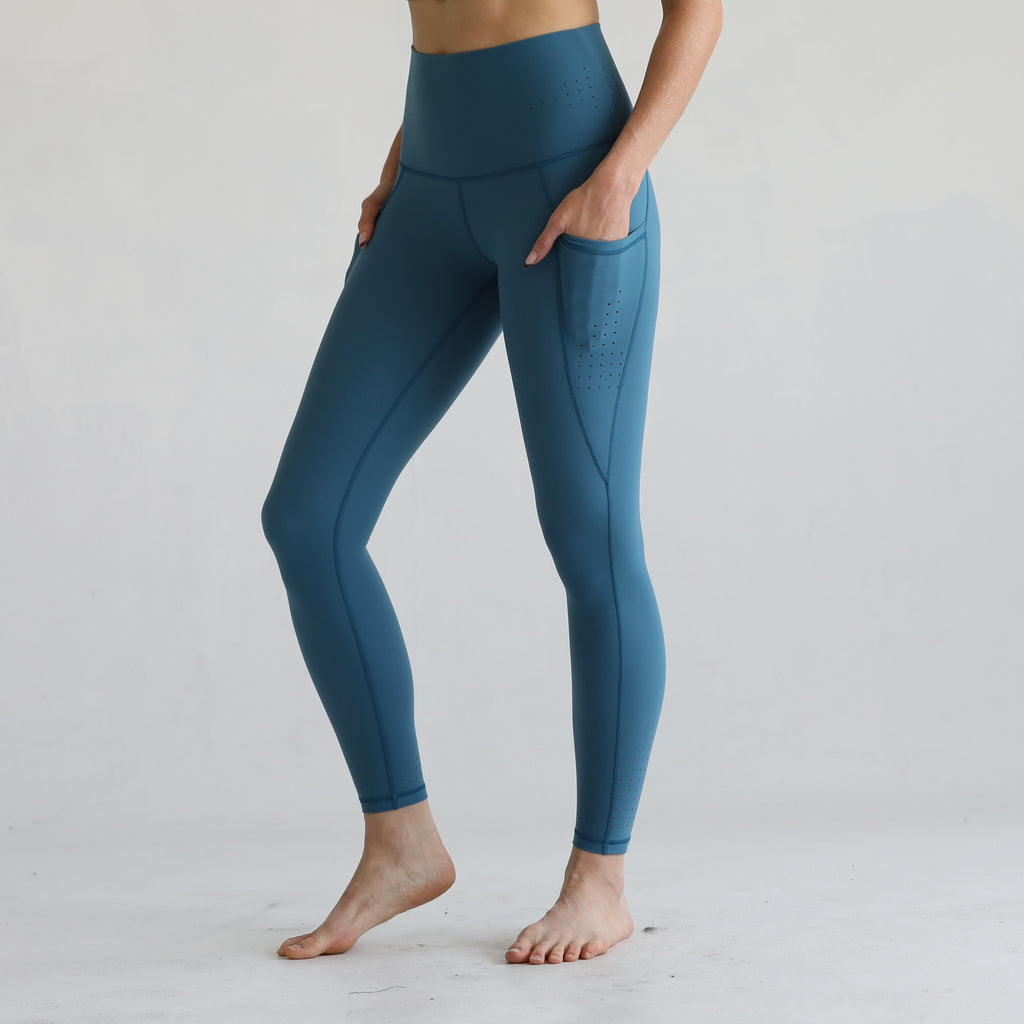 postpartum yoga leggings with pockets, sweat and milk