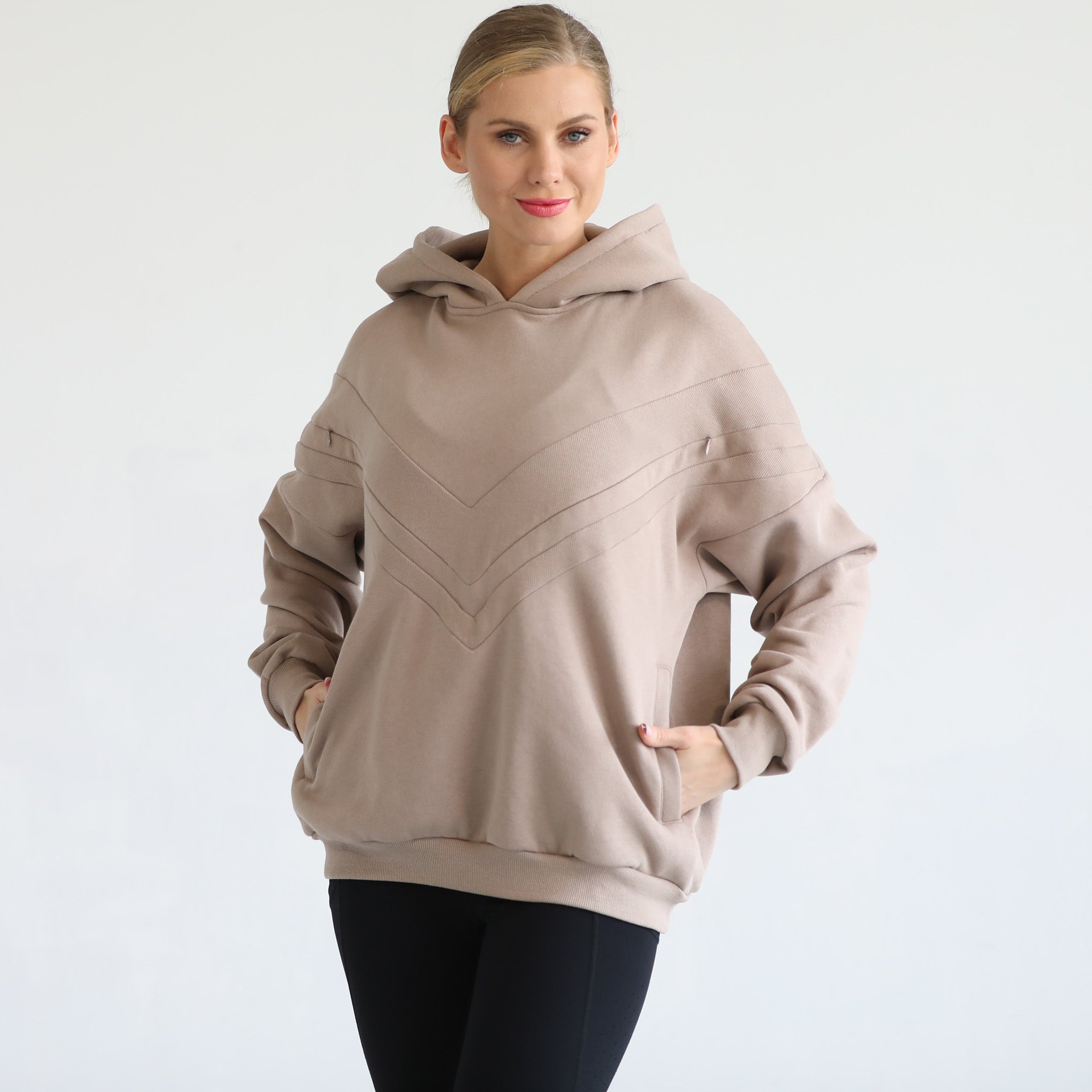 Oversized nursing and pregnancy hoodie, sweat and milk