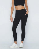Daily Support pocket postpartum legging in Noir