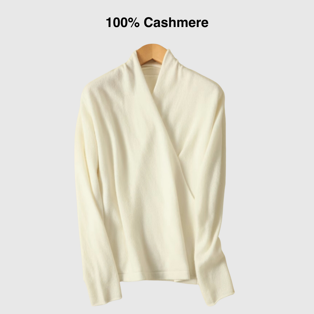 100% cashmere wrap sweater nursing