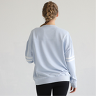 Sloucy oversized nursing sweatshirt with zippers and pockets, sweat and milk