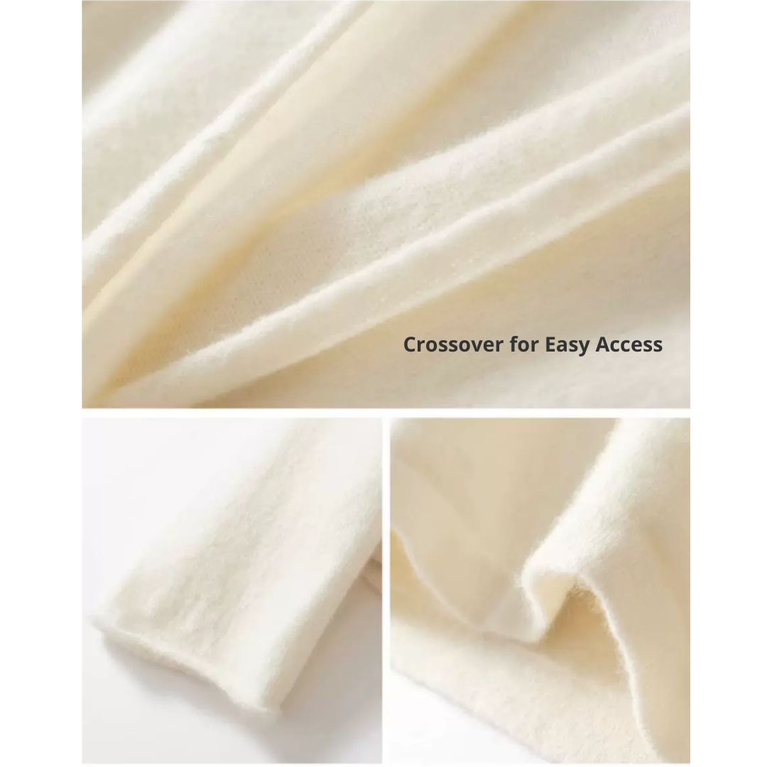 100% cashmere wrap sweater nursing