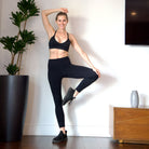 Postpartum high waisted leggings with laser cut details and pockets, Sweat and Milk