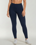 high waist postpartum leggings with pockets, front shot