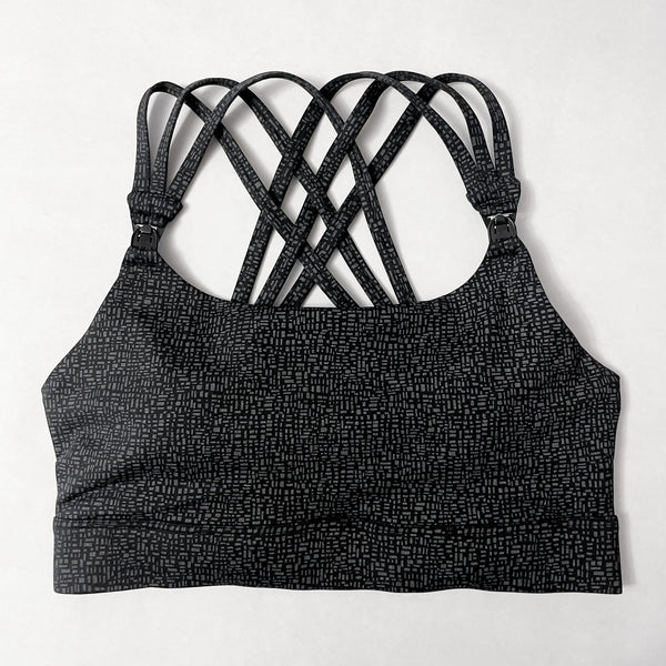 Chloe 4 Running Nursing & Pumping Sports Bra Test in Black Shimmer