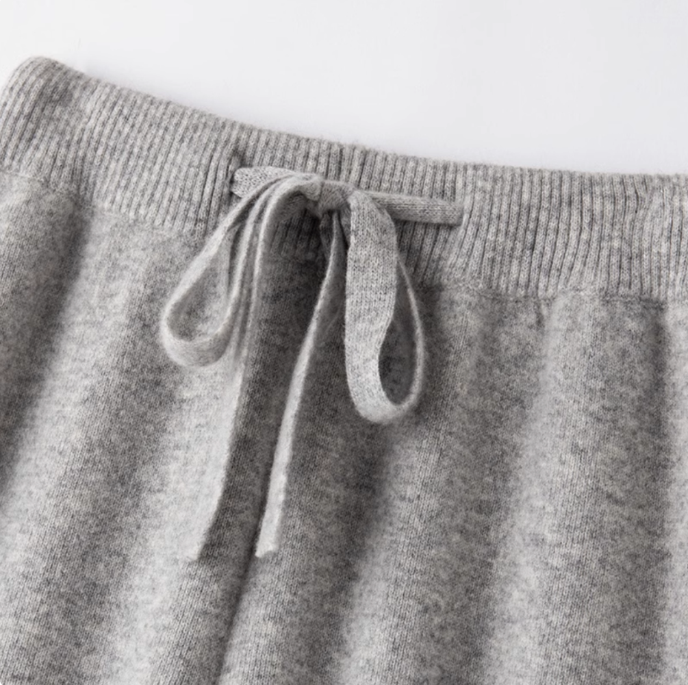 100% merino wool pants wide-leg