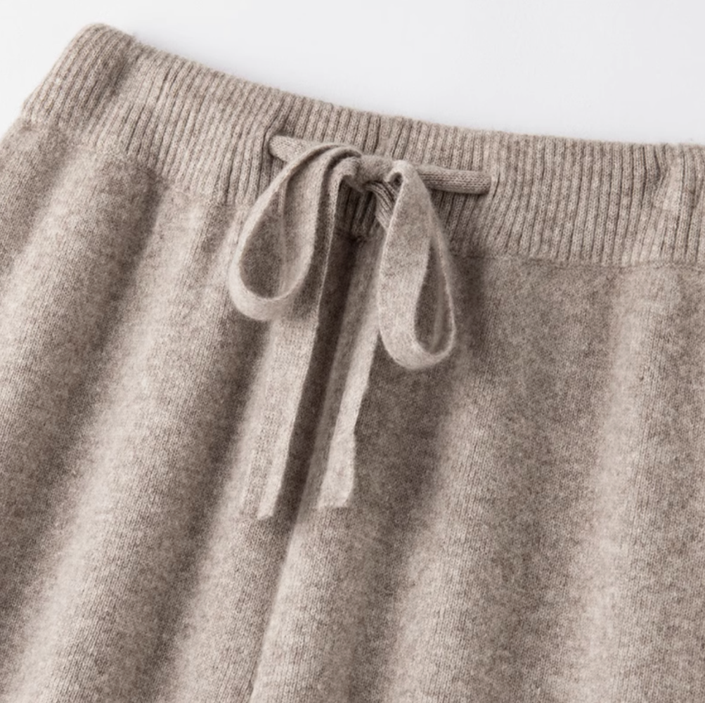 100% merino wool pants wide-leg