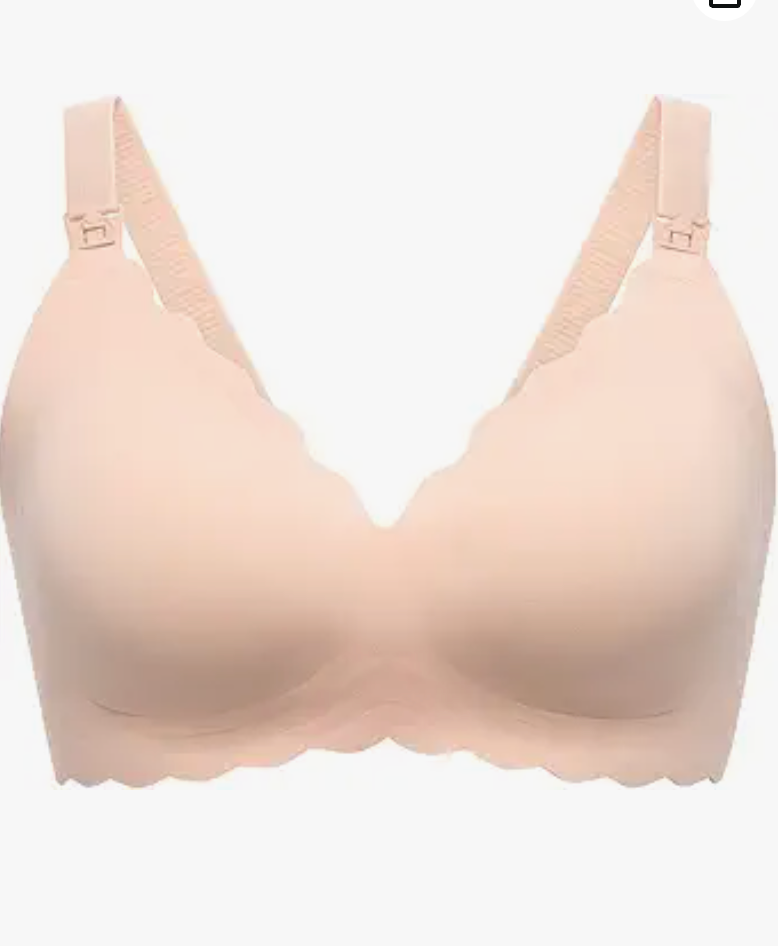 Ella Bloom Scallop Nursing Bra – feminine, second-skin lounge bra, sweat and milk