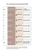 Pullover bra size chart vertical