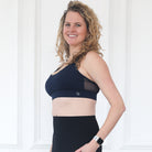 Lucie Nursing Sports Bra, High Impact, Supportive, largest chest, running, navy, Sweat and Milk