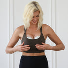 Venice 3 high impact nursing & pumping sports bra, large chest, big chested, new mom, Sweat & Milk
